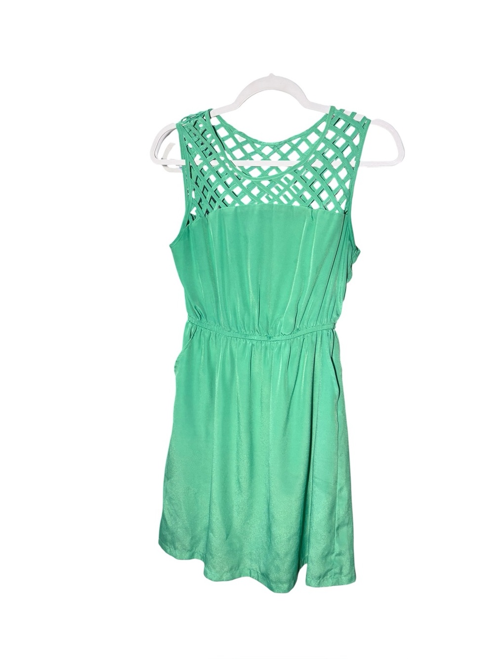 Margo & Sebastian Geometric Lattice Cut-Out Sleeveless Dress Size M